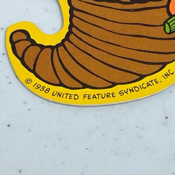 VTG 1958 Hallmark Peanuts Snoopy Count Your Blessings Diecut Decor Fall Schulz - Picture 4 of 11